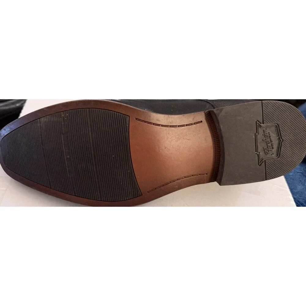 Florahiem Men’s Black Leather Oxfords Dress Shoes Size 8.5 D